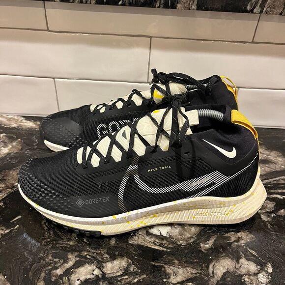 Nike React Pegasus Trail 4 Gore-Tex Black Vivid Sulfur Shoes Sz 9.5 DJ7926-005 main image 4